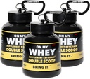 Contenitore della polvere della proteina ONMYWHEY da andare - imbuto della bottiglia dell'acqua di viaggio per miscele, i contenitori e imbuti del supplemento del pre-allenamento portatile pre, le bottiglie del portachiavi del portapre-allenamento mini