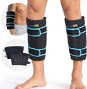 SuzziPad 360 Cold Pack per Calf, Shin, Arm & Elbow – Ice Wrap con Design Dual-Cover, Cinghie a velcro regolabili, Compresse a freddo riutilizzabili per il recupero post-allenamento (2 Pacchetti), Nero