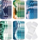 120 Pcs tessuto adesivo elastico Bandages Bulk assortiti forme e modelli Piccolo colorato grazioso tessuto Bandages con non bastone Pad 3 x 1 pollice per tagli Wound Scrapes Donne (Vintage)