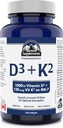 Integratori di vertice - Vitamina D3 K2, 180 Softgels - Formulato per aiutarti a mantenere ossa sane, denti e muscoli - Assorbimento di calcio corpo di supporto e Ridurre il rischio di fratture