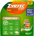 Zyrtec 24 ore Allergy Relief Liquid Gel, Antistamina Capsule con Cetirizine HCl Allergy Medicine per All-Day Relief da Runny Nose, Sneezing, Itchy Eyes & More, 40 Conte