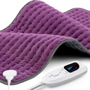Rivestimento XXXL per il rilievo del dolore posteriore, Extra grande pad riscaldato per il collo/animatori/legs/Knees/Feet/Cramps, Compleanno Madri Giorno Regali per la mamma Donne moglie nonna Her, 6 impostazioni di calore, Auto-Off, 17"x33"