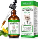 Antibiotici per gatti, Premium Cat Antibiotici Supplemen, Antibiotici naturali per gatti, Integratori per animali domestici, Antibiotici per gatti Supporti Immune & Cat Allergy Relief, Gatti Multivitamin - 2 Fl Oz / 60ML
