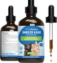 Pet Wellbeing Sneeze Ease per gatti - Sneezing occasionale, Allergie stagionali, Nose e Eye Discomfort, Eyebright, Nettles - Veterinarian-Formulated Herbal Supplement 4 oz (118 ml)