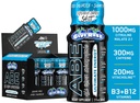 Tutto nero Tutto energia colpi | 12 Pack | 300mg Caffeina | Blu Razz | Zero Sugar | Energy Focus Supplement | miscela nootropic per palestra o lavoro