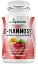D-Mannose puro al 100% con estratto di mirtillo - aiuta a pulire le impurità, naturale salute del tratto urinario, fegato e capsule di supporto della vescica, non OGM