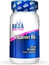 HAYA LABS Vitamina B6 / 25mg. / 90 Tabs. Sistema Immune Energetico e Sano, Supporto Energia & Performance, Metabolismo dei carboidrati