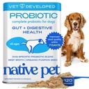 Probiotici per animali nativi per cani - Polvere Probiotici per cani per la salute digestiva, supporto per il fegato, & Immune Boost – Polvere simulata per la massima potenza con enzimi digestivi & Prebiotici - 120 Scoops