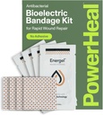 Kit di fasciatura bioelettrica PowerHeal per la cura dei tessuti e la guarigione – Single Layer No Adhesive Include Wound Hydrogel, può essere tagliato a misura – per tagli, abrasioni, Blisters, Burns – 4-Pack, 2” x 2”