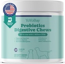 Probiotici per cani, probiotici per cani e prebiotici con enzimi, per la salute e l'equilibrio del seno Gut & Digestive, Support Immune System, Pollo Flavor, 120 Soft Chews