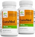 Terry naturalmente CuraMed 750mg - Supplemento antiossidante per la salute del cervello e del cuore - Supplemento con il complesso della curcumina ad alta potenza - Rene, Liver & Immune Health Support - 30 Softgels (Pack of 2)
