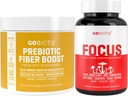 GOBIOTIX Brain & Gut Wellness Bundle: Focus Mushroom Complex 90 Capsules + Fibra Supplemento 35 Serve