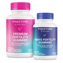 Gummies della fertilità della cicogna rosa per le donne e gli uomini - Prenatal Conception Support - Inositol, COq10, Folate - Equilibrio ormonale