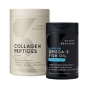 Ricerca sportiva Tripla resistenza Omega 3 Fish Oil 1250mg Burpless Supplemento con Omega3s EPA & DHA Non OGM, Gluten Free e Collagen Peptidi per tutti i Genders idrolizzato Tipo 1 & 3 Polvere Protein
