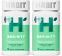 Abit Immunity Supplement 2 Pack (120 capsule) - Nuovo look, Echinacea, Elderberry, Turmeric, Zinc Blend per sostenere la salute immunitaria e livelli antiossidanti, Vegan, Non OGM