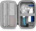 Asma Inhaler caso portatile Nebulizzatore e Spacer Storage per bambini e adulti - Travel Carrying Case per maschere, Inhaler Holder (GREY)