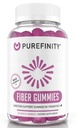 PUREFINITY Fiber Gummies per Adulti con Inulin FOS da Radice Chicory, Supplemento prebiotico senza zucchero per il supporto giornaliero di digestione e costipazione – Non-GMO, Vegan, 60 Conte