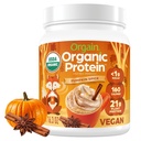 Orgain Organic Vegan Protein Powder, Pumpkin Spice Seasonal Flavor - 21g di Plant Protein, 5g Prebiotic Fiber, Nessun Lattosio Ingredienti, Non Aggiunto Zucchero, Non OGM, Per Shakes & Smoothies, 1.02 lb