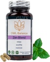 Zen Blend - Stress and Anxiety Supplement con Ashwagandha, L-teanina, Santo Basilio, Skullcap, Passionflower & Lemon Balm | Supporta Mood, Focus & Stress Relief | Vegan & Non-GMO | 60 capsule