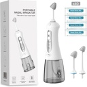 fortuna sorriso Sistema di irrigazione nasale, Risciacquatrice nasale per il sollievo del seno, 3 pressioni Sinus Rinse IPX7 impermeabile automatico Neti Pot con 40 Saline Packets, 300ML grande serbatoio per il viaggio e la casa