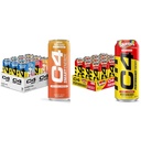 C4 Energy & Smart Energy Drinks Variety Pack, Sugar Free Pre Workout Performance Drink & C4 Energy Drink, Skittles, Sugar Free Pre Workout Performance Drink