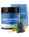 HERBAMAMAMA Brain Support Gummies – Integratori di messa a fuoco del cervello per gli adulti con Ashwagandha, Bacopa Monnieri, Vitamina C & B12 – Vegan, Gummie calmanti non OGM – 60 Cuciture a base di mirtillo