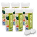 Bevande Lime Lime Lime Electrolyte Fizzy Hydration Tablets (6) Tube Bundle | 0g Sugar - Natural Sports Drink - Essential Electrolytes | 60 Servings - 10 compresse per tubo