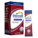 Electrolit Electrolytes Powder Packets, Fruit Punch 8 Pack, Pacchetti di idratazione in polvere per la disidratazione e la riidratazione, Miscela di bevanda aromatizzata post allenamento, Stick di potenziamento dell'acqua quotidiani senza glutine