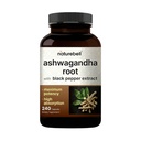 NatureBell Ashwagandha con pepe nero, 240 capsule | Complesso ad alto assorbimento – Estratto di radice ad alta resistenza – Adaptogens Supplements for Relaxation – Non OGM