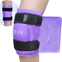 REVIX XL Intreccio di ghiaccio del ginocchio intorno al ginocchio intero, Gel Ice Pack per il mal di muscolo, Cold Pack per ridurre il disagio e promuovere la flessibilità, morbidi rivestimenti di peluche, viola