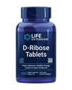 Prolungamento della vita Compresse D-Ribose, Plus Calcium, aiuta a mantenere livelli di energia sana nel cuore e nel muscolo, incoraggia la produzione di ATP, senza glutine, non OGM, Vegan, 100 compresse vegetariane