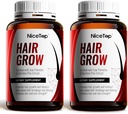 Integratore per la crescita dei capelli, Supporto per la cura dei capelli per la forza, la crescita della spessore, con Biotina, Vitamina A, C, E, Zinco, Capsule (2)