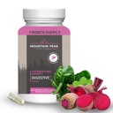 Nutrizioni nutrizionali del picco di montagna Enzimi digestivi & Probiotici per la salute del fegato & Bloating Relief - Supplemento di digestione avanzata w/ 12-Strain Probiotic Blend & Betaine HCl (90 capsule vegetariane)