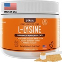 iHeartCats L-Lysine per gatti - Integratore immunitario e respiratorio per gatti - Sneezing di gatto & Runny Nose Relief - Polvere di L-Lysine con Cat Nip - Pollo e Salmone Flavor