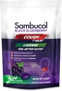 Sambucol Black Elderberry Cough Relief Lozenges - Gocce di tosse per adulti, Sambucus Elderberry Lozenges, con Ivy Leaf, Cough & Mucus Relief, Supporto immunitario, Berry Eucalyptus - 24 Count, 1 Pack