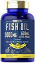 Carlyle Fish Oil 2000mg | 600mg Omega 3 Supplemento per uomini e donne | 90 Softgels inodore | Limone aromatizzato | Non OGM e senza glutine