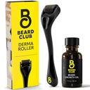 Il Beard Club Derma Roller & Beard olio di crescita per il viso, corpo e scala rullo di microneedling per gli uomini e le donne con 540 microneedles di titanio - rullo del cuscinetto per capelli & Beard