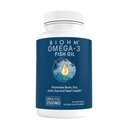 BIOHM Omega-3 Fish Oil (2500mg, 60 Softgels) Alta potenza 860mg EPA & 630mg DHA, Omega 3 Integratori di acido grasso per sostenere il cervello, Joint, Eye, Liver & Gut Health, Sostenibilmente Source