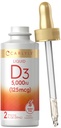 Carlyle Liquid Vitamina D3 | 5000 IU (125 mcg) | 2 oz | Vegetariano, Non OGM e Gluten Integratore Libero | Vitamina D Gocce Liquide per Adulti