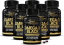 FREZZOR Omega 3 Nero per Joint Care & Comfort - Nuova Zelanda Green Lipped Mussel olio capsule; 53x Alta potenza con UAF1000+ Super Antiossidante, No Fishy Aftertaste, 450mg, 6-Pack, 360 Softgels