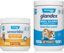 Vetnique Labs Glandex Anal Gland Support Chews Peanut Butter 120 Ct e Seniorbliss All-in-1 Chews 60 Ct Bundle Peanut Butter, Hickory Chicken, Probiotico per cani e gatti, Glucosamina, Multivitamin
