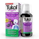 TUKOL Medicina della tosse per bambini - Cough & Congestion Relief, Chestal Cough Suppressant per bambini, Medicina per bambini fredda e tosse, Sciroppo della tosse per bambini per età 4+ Grasso Flavor 4 FL OZ