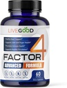 Fattore LIVEGOODTM 4, Omega 3 Fish Oil con EPA & DHA, CoQ10 e Turmerico, Advanced Q10 Coenzyme & CoQ10 Integratori, DHA Integratori per Cuore, Joint & Immune Support, Made in USA, 60 Count,