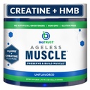 BioTrust Ageless Muscle Builder - Creatina HMB Polvere con vitamina D3 & Betaine - Costruire & Preserve Naturally Declining Muscle Mass & Strength - Unflavored, 30 Serve