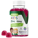 Viteey Zinc for Kids Gummies, 15mg - Supporto immunitario - Potente Antiossidante Naturale, Integratore di Vitamina di Zinco per Bambini - Vegan, Gelatin Free, Gluten Free - Gummia di Gummie di Gummies per Bambini