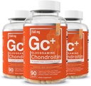 Elementi essenziali Glucosamina Condroitina MSM Boswellia Serrata Acido Ialuronico Integratore Unico Supporto Antiossidante Integratore per Flessibilità - 270 Capsule (3 Confezione)