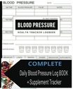 Blood Pressure Journal 7.5"x9.25" 150 pagina' [con Supplement Tracker ] Blood Pressure Log Book For Daily Tracking