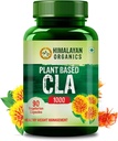 Himalayan Organics Organics Plant Based CLA 1000 Safflower Oil Extract Fat Burner Supplemento | Booster di immunità, gestione del peso, massa muscolare magra | Buono per gli uomini e le donne -90 Veg Capsule