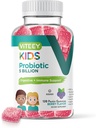 Viteey Probiotic Gummies per bambini - 5 miliardi di CFU - Probiotici Kids Constipation Relief, Natural Immune & Digestive Health Support - Vegetariano, Gelatin Free, OGM Free - Tasty Berry Gummie aromatizzate