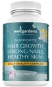 100% Pure Hair Skin and Nails Vitamins - Biotin Vitamins for Women and Men, Ages 18 and Up, Supporta la crescita dei capelli più veloce, Unghie più forti, Pelle sana, Extra Forza 78,1119mcg - 1 mese di fornitura